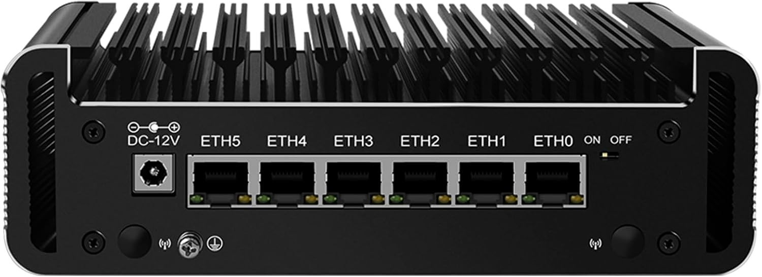 6 Port Firewall Micro Appliance/Mini PC Barebone N150 Quad Core, DDR5 Ram AES-NI