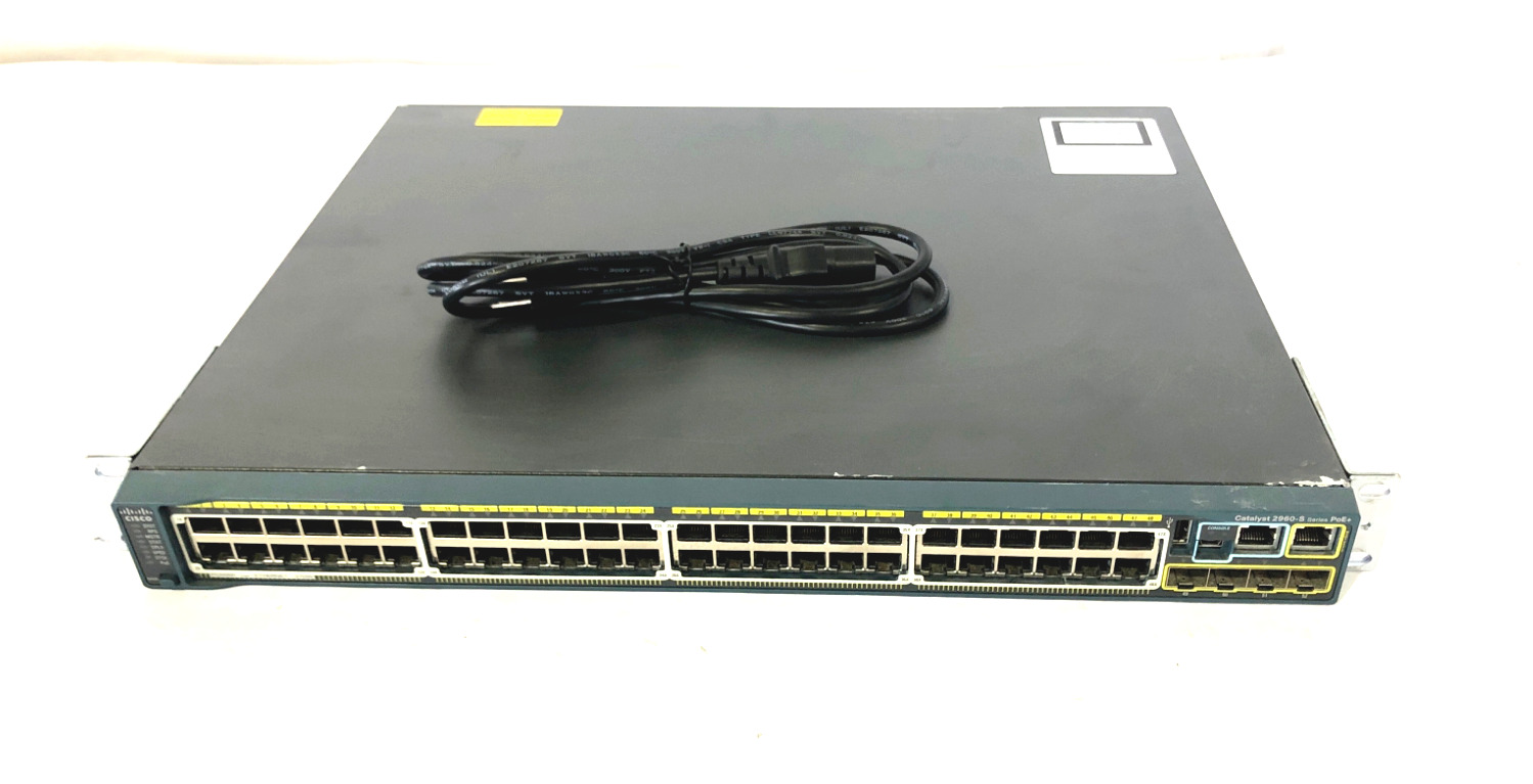 WS-C2960S-48LPS-L Cisco Catalyst 48-Port Gigabit POE Switch + C2960S-Stack 