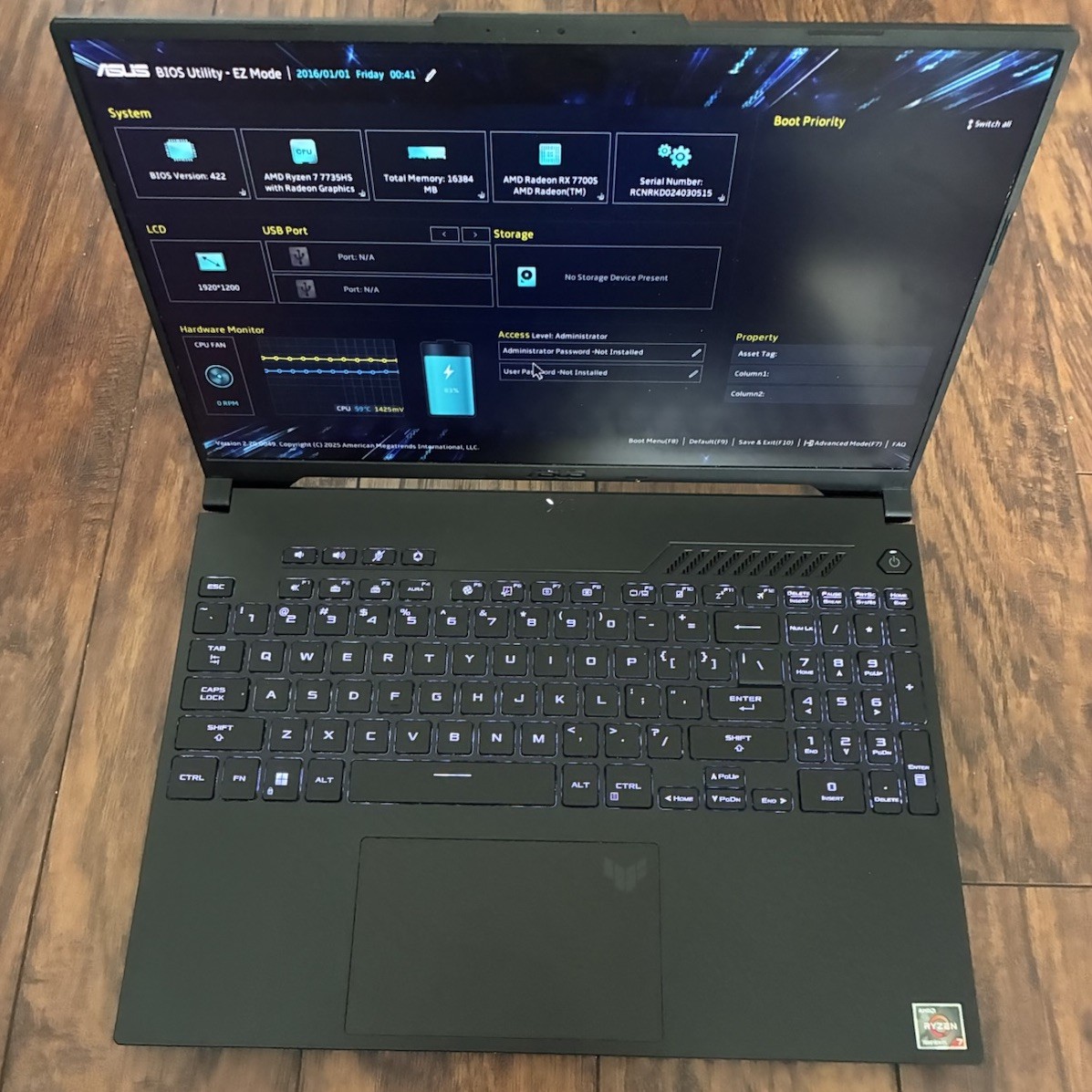 ASUS TUF A16 FA617NT 16\
