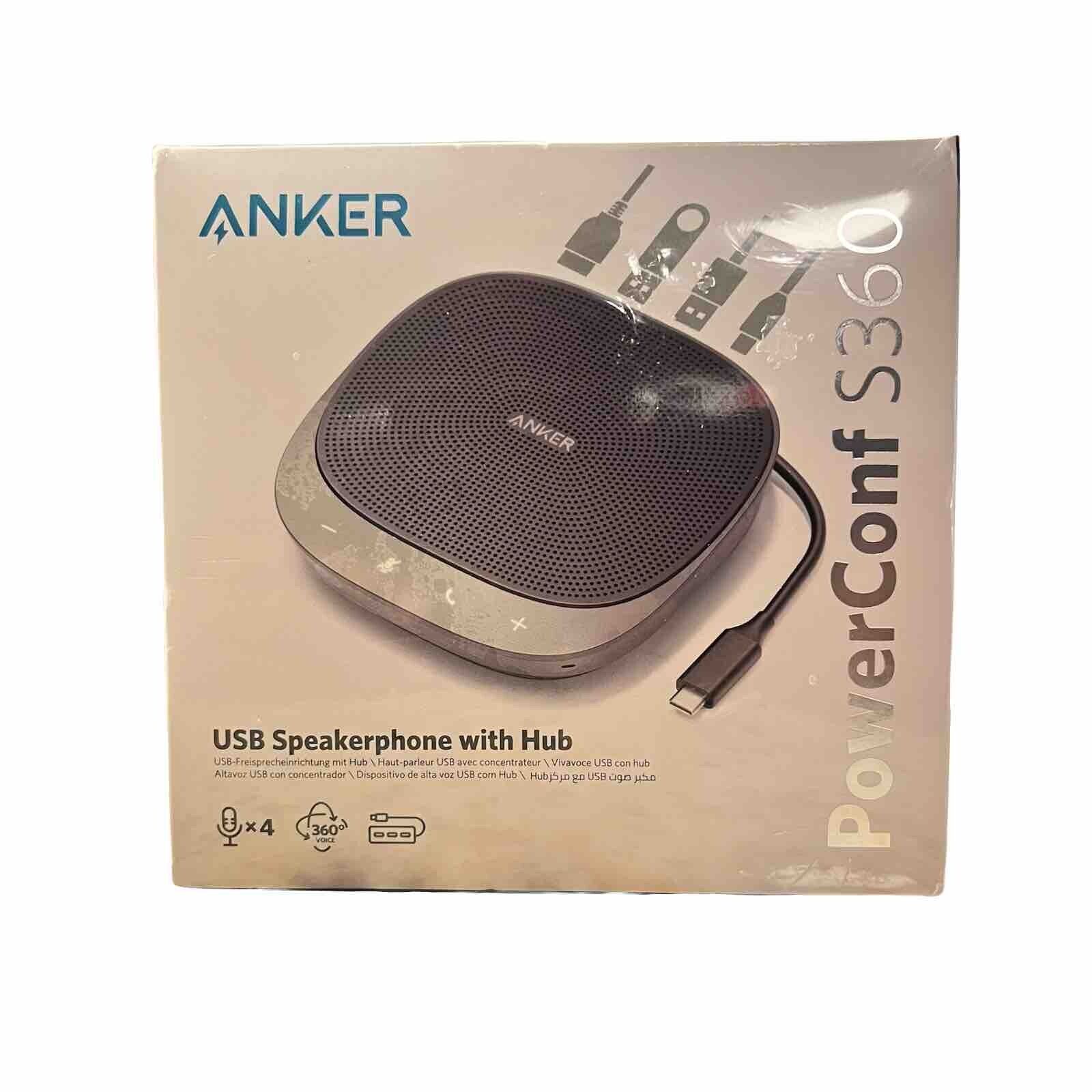 NIB-Anker PowerConf S360 USB Speakerphone with Hub A3307 New Sealed Retail