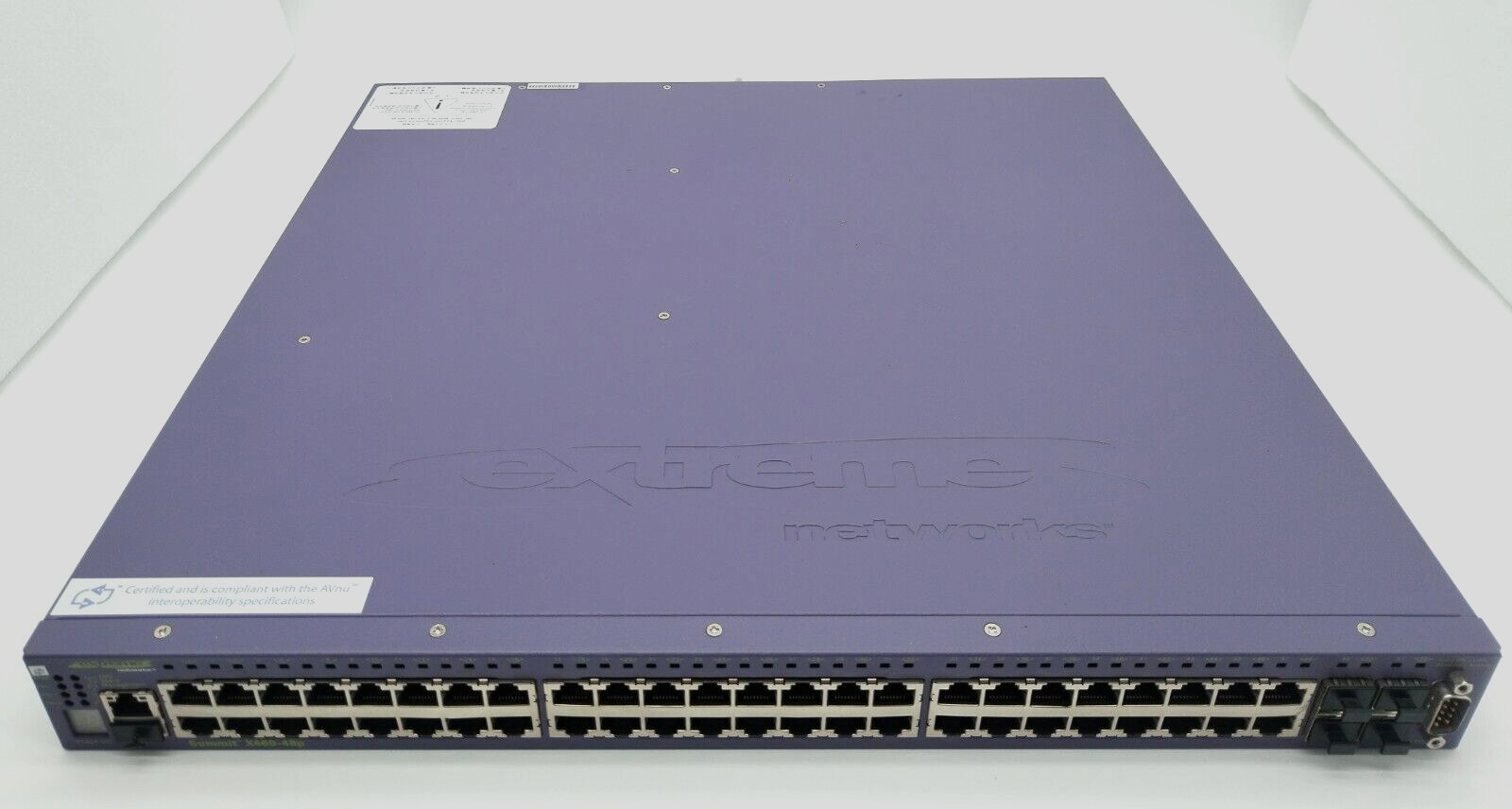 EXTREME NETWORK 16404 SUMMIT X460-48P 48 PORT  ETHERNET SWITCH