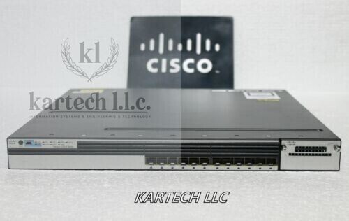 Cisco Catalyst 3750X WS-C3750X-12S-S 12-Port GbE SFP IPBase Managed Switch