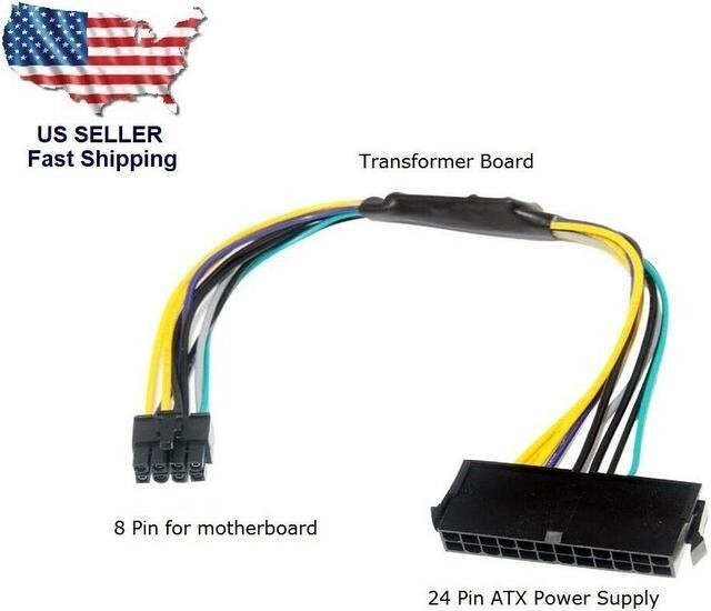 24 Pin to 8 Pin ATX Power Supply Adapter Cable for DELL Precision T1700, T3620