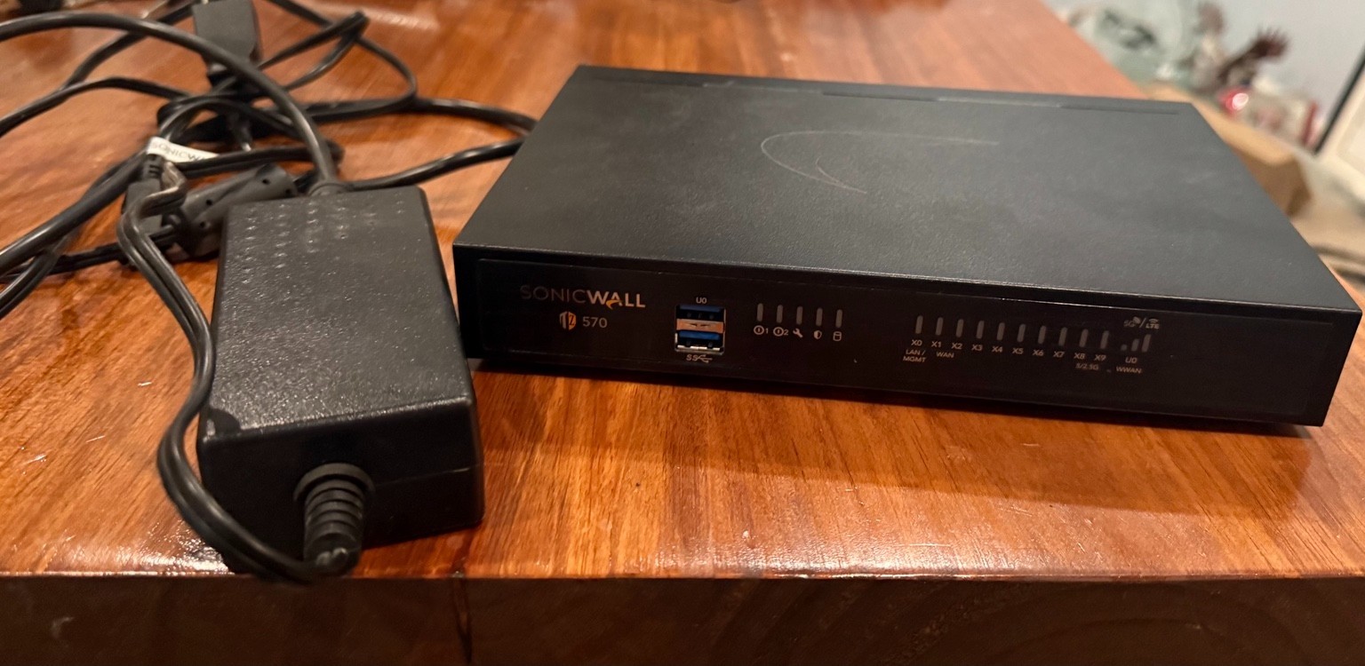 SonicWall TZ570 Gen 7 Firewall Appliance Factory Reset Ownership Transferable