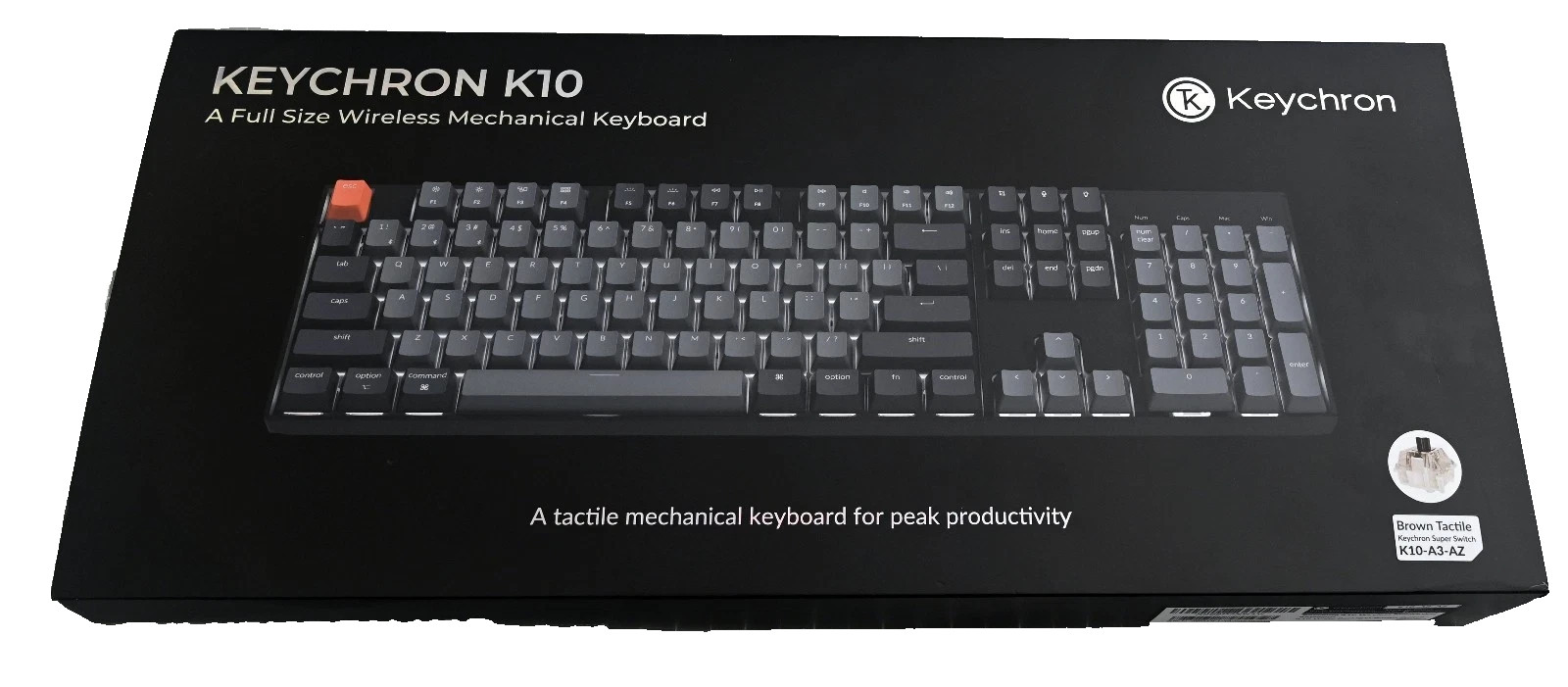 Keychron K10-A3-AZ White Backlight Brown Tactile Switch Wireless Mechanical KB