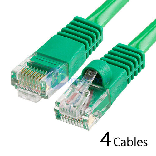 4x 150FT CAT5e Cable Ethernet Lan Network CAT5 RJ45 Patch Cord Internet Green