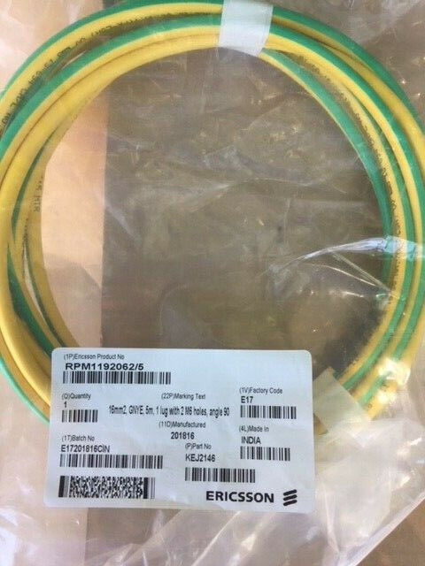 ERICSSON RPM1192062/5 EARTHING CABLE/16mm2 (NEW)