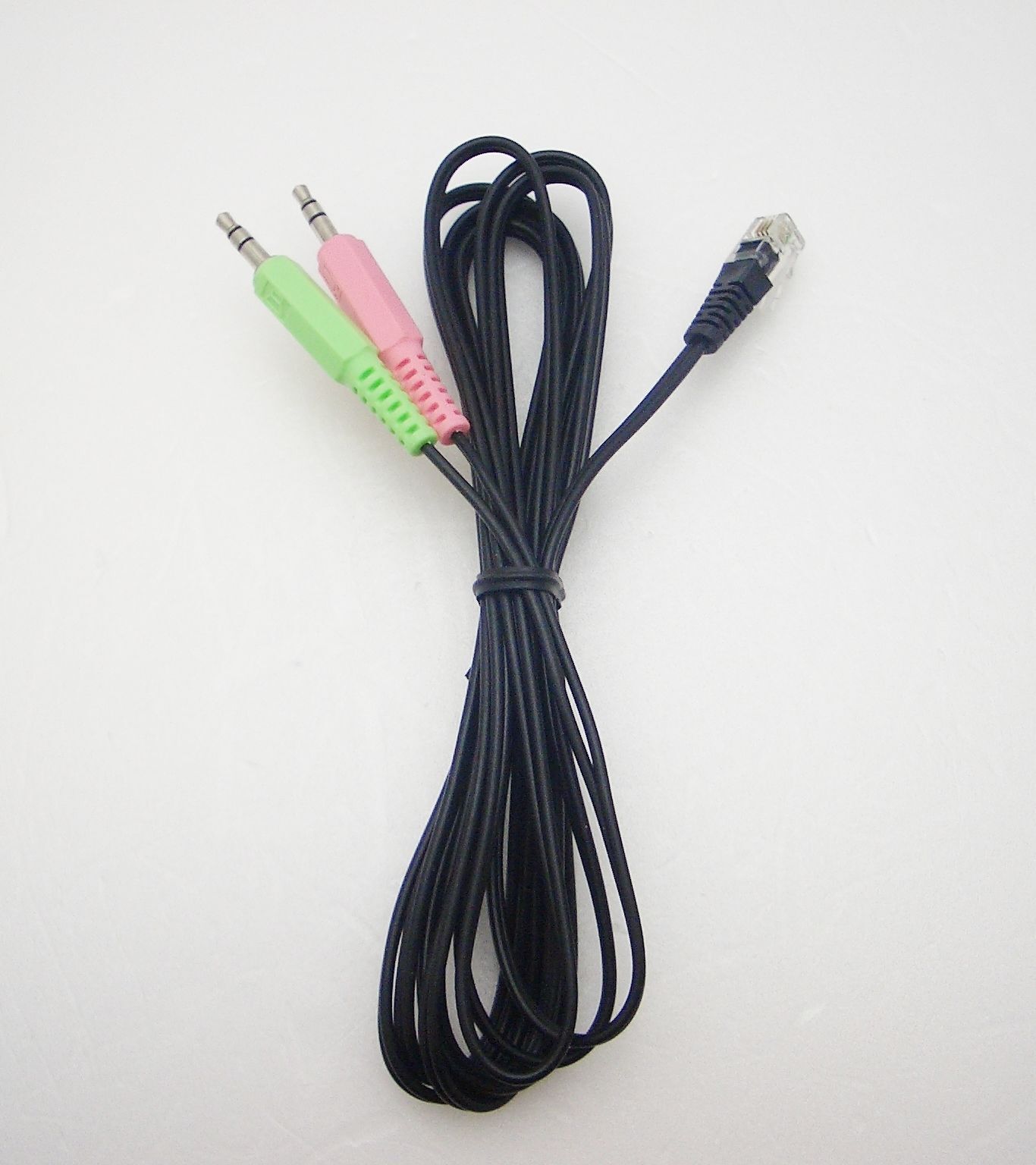 RJ9 Plug to 2 X 3.5mm Plugs Cable for Polycom IP500 to PC for online conference