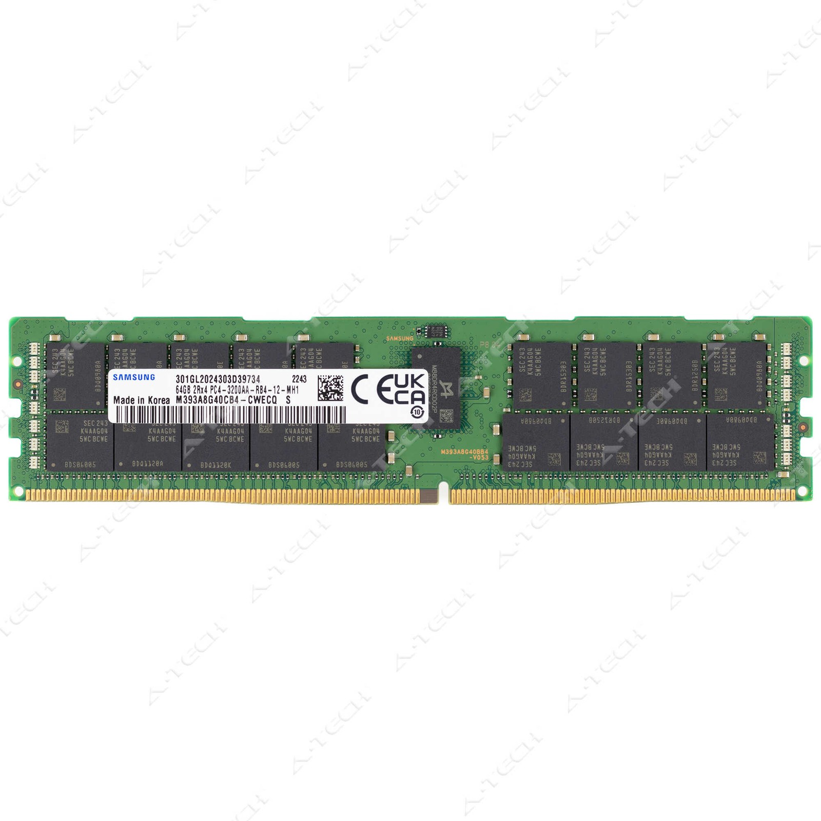 Samsung 64GB DDR4 3200MHz PC4-25600 ECC RDIMM Server Memory RAM M393A8G40CB4-CWE