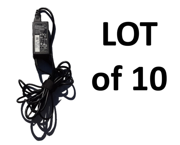 Lot of 10 - Dell 7.4mm x 5.0mm 65W 19.5V 3.34A Power Supply AC Adapter Charger