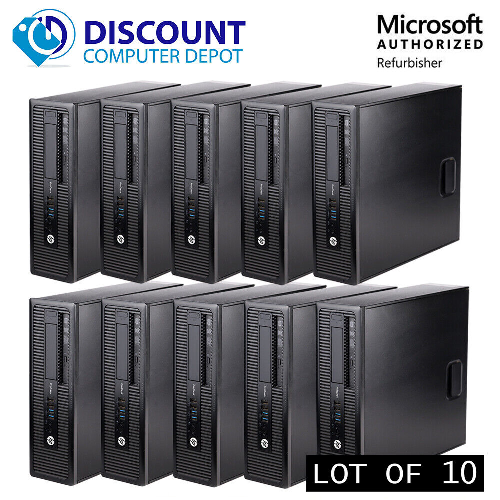 FAST Custom Lot of 10 HP Desktop Computers PC i3 16 GB NEW SSD HD Work / School 