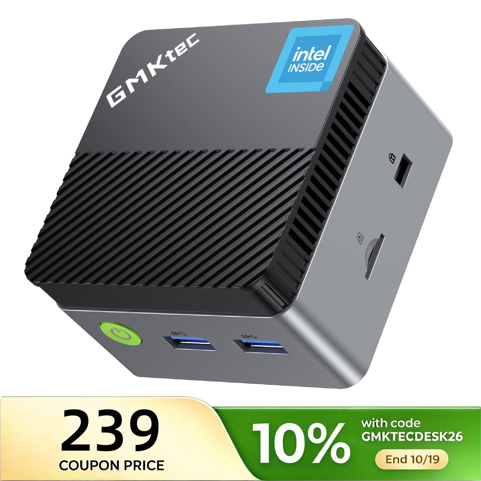 GMKtec G5 Mini PC Intel N97 12GB LPDDR5 RAM 256GB SSD Desktop Computer Win11 Pro