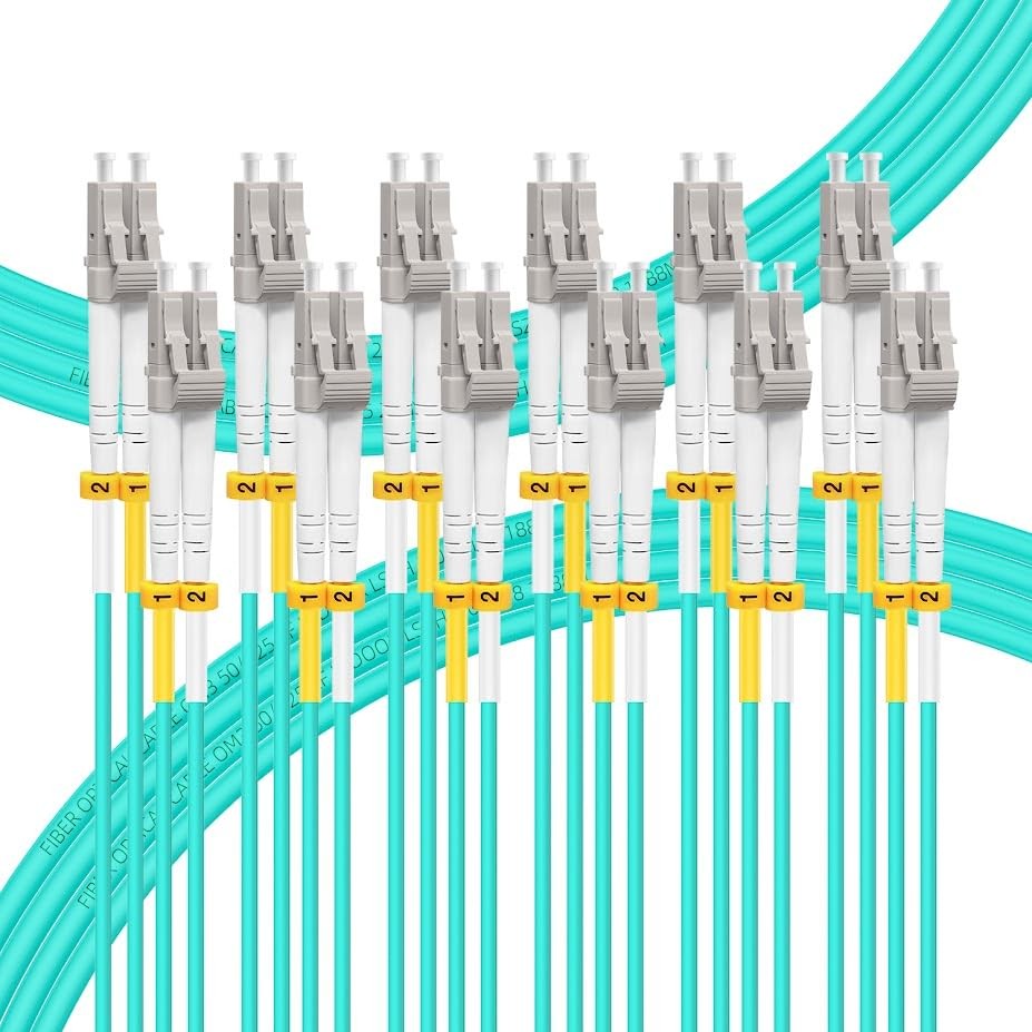 - 6 Pack 2M/7ft LC to LC Fiber Patch Cable OM4 Multimode