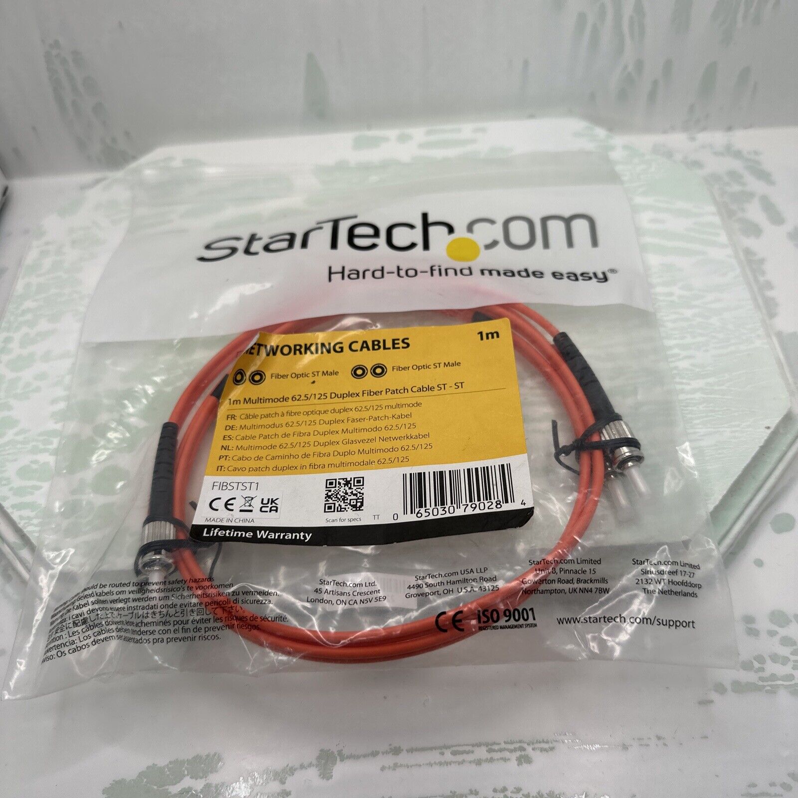 Startech.com Fiber Optic Patch Cable - 2 X St Male Network - 2 X St Male Network