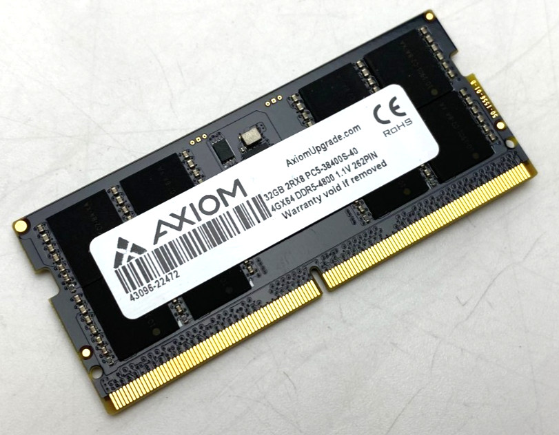 AXIOM 32GB 2RX8 PC5-38400S-40 4GX64 DDR5-4800 1.1V 262PIN SODIMM RAM LAPTOP MEM