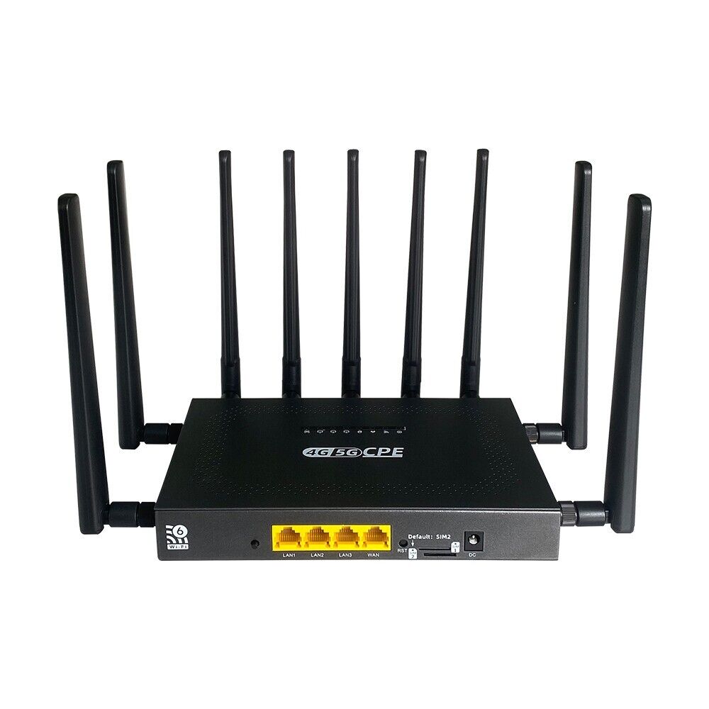 AX3000 WiFi 6 Gigabit Dual Band 4G/5G CPE Router 2.4GHz & 5GHz Support SIM Card