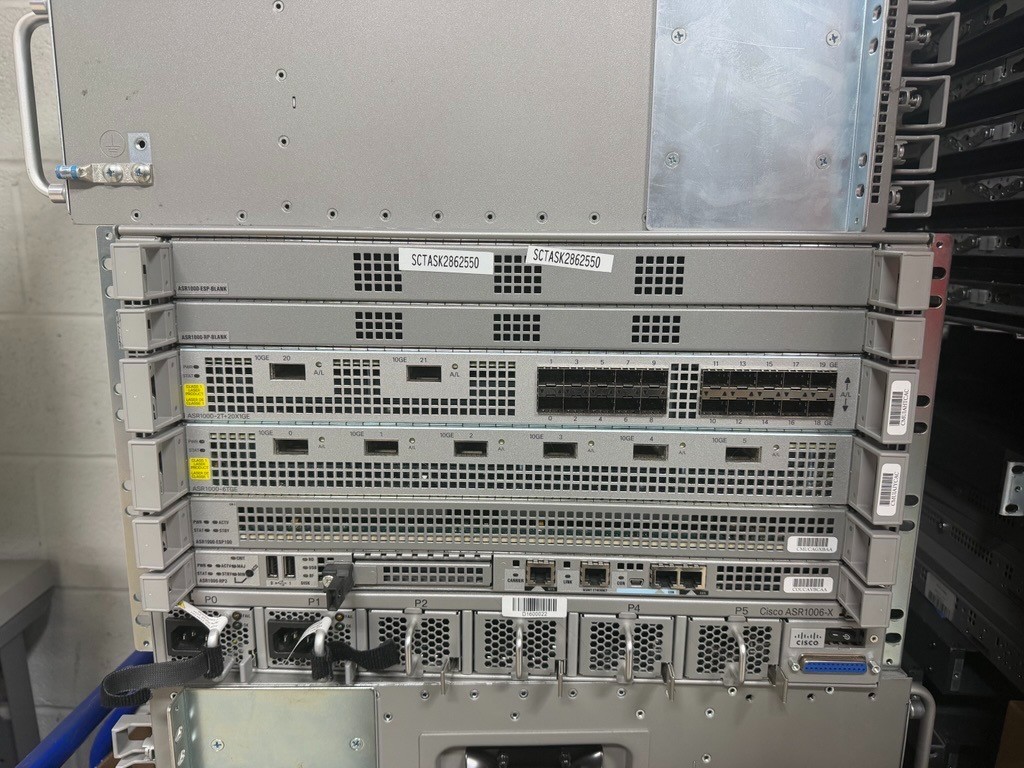 Cisco ASR1006-X Cisco ASR 1000 Routers 100 Gbps ASR1000-6TGE + ASR1000-RP3+