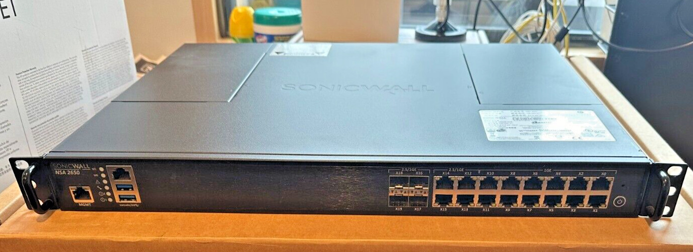 SonicWALL NSA 2650 Network Security/Firewall Appliance