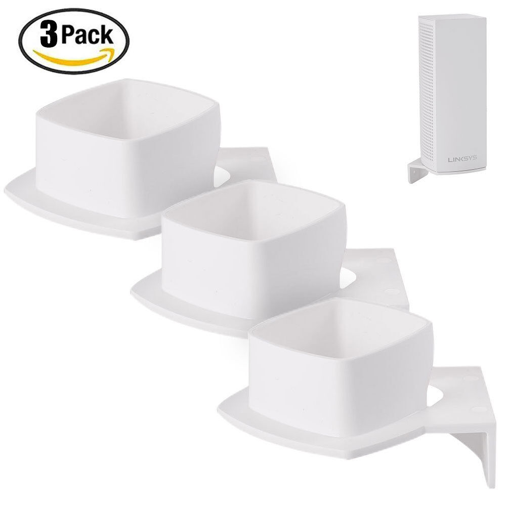 3 pack Wall Mount Holder for Linksys Velop Tri-band Whole Home WiFi Mesh System