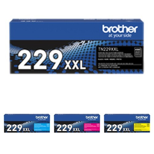 Brother TN-229XXL High Yield Toner Set (Black, Cyan, Magenta, Yellow)