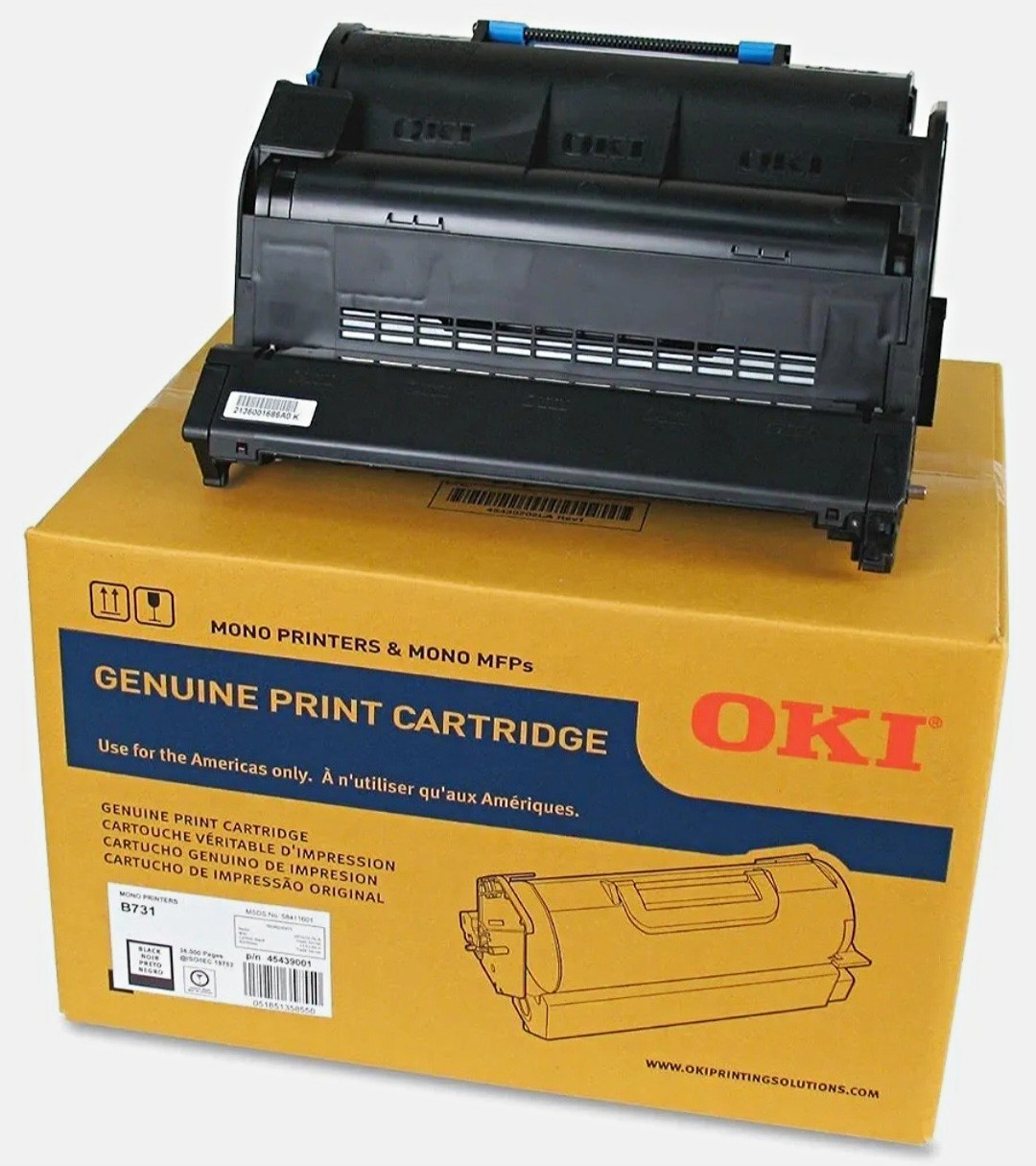 NEW OKI Genuine Original Black Laser Toner Cartridge 45488901 for B731 and B721