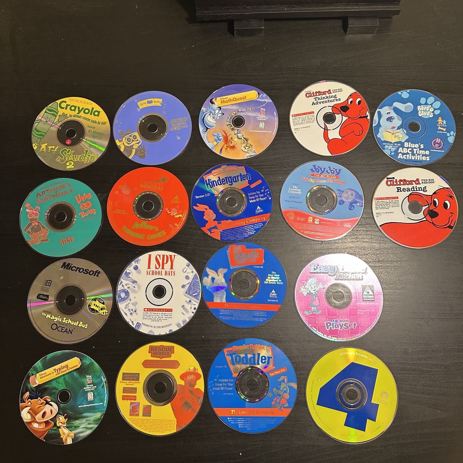Vintage Lot of 18 PC CD Rom Home School Children Kid Learning Fun Activity Games