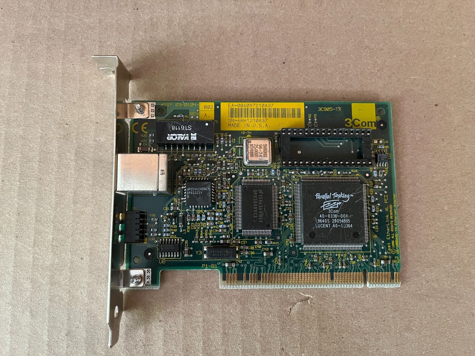 3COM 3C905-TX FAST ETHERLINK XL PCI 10/100 ETHERNET NETWORK CARD ZZ3-2(6)