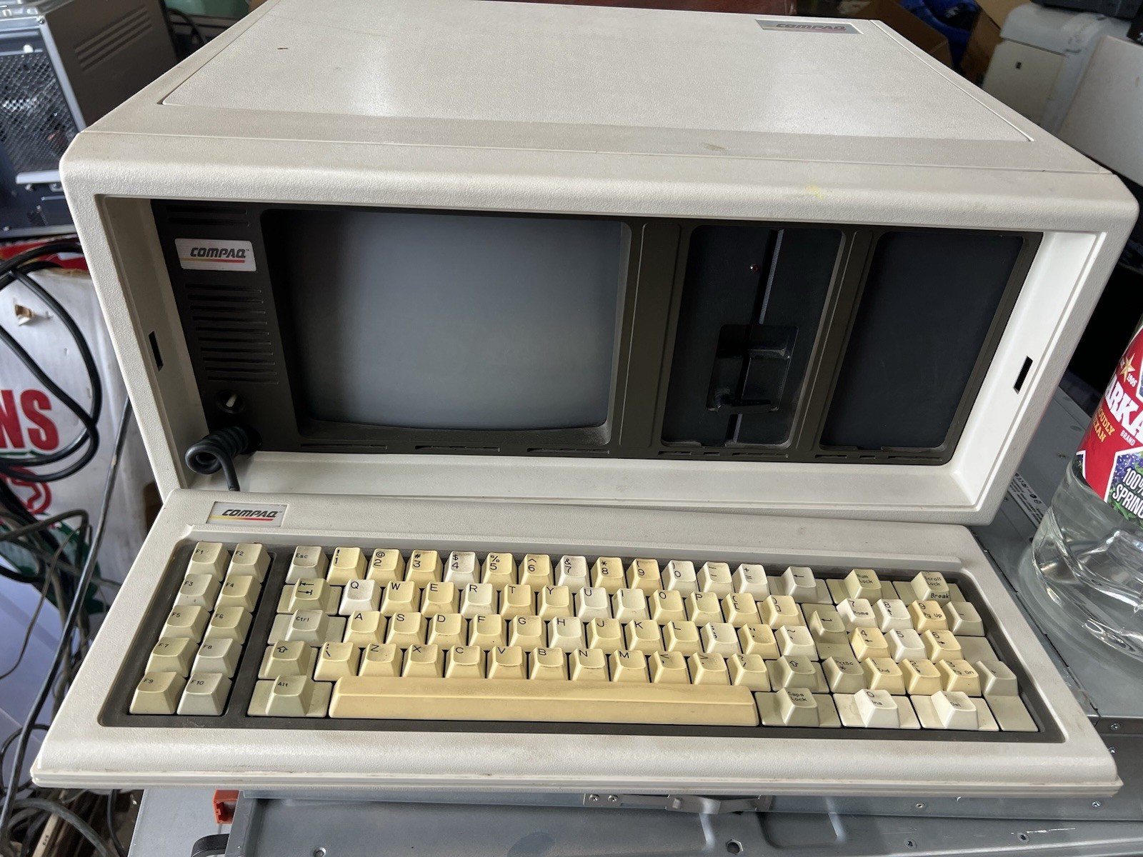 Vintage Compaq Portable Plus Luggable Computer PC Parts Repair Retro