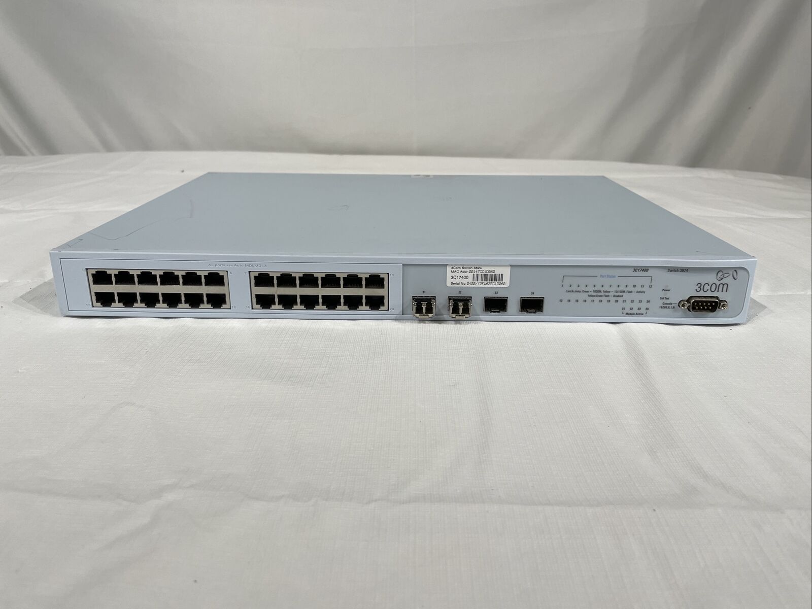 3Com 3C17400 Switch 3824 24-Port Network Ethernet Switch *Tested Working*