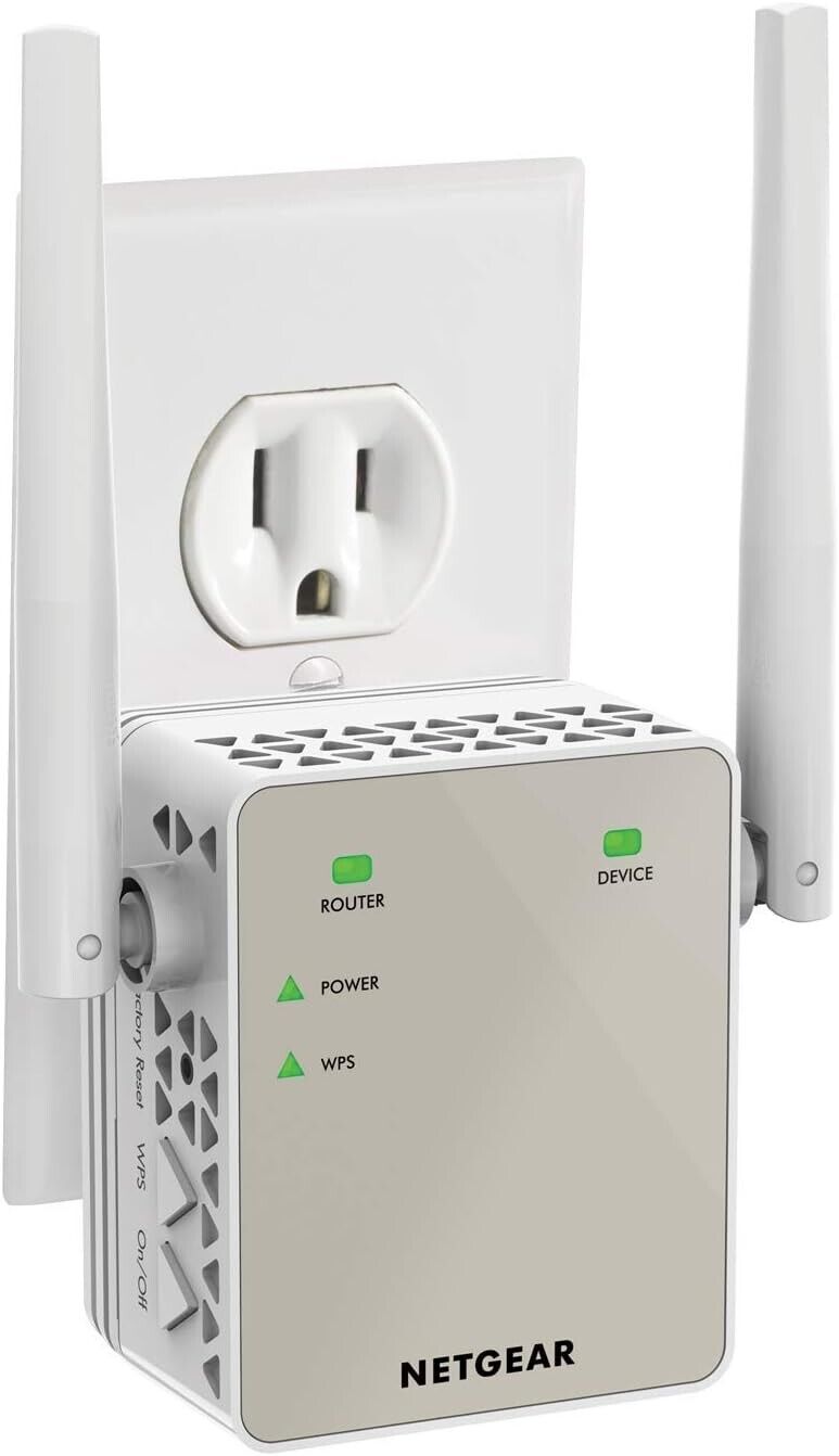 NETGEAR Wi-Fi Range Extender EX6120 - Coverage Up to 1500 Sq Ft and 25 Devices