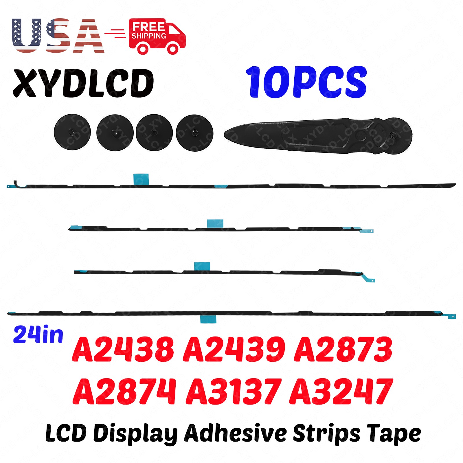 10Sets for iMac A2873 A2874 A3137 A3247 LCD Display Adhesive w/ Opening Tool Kit