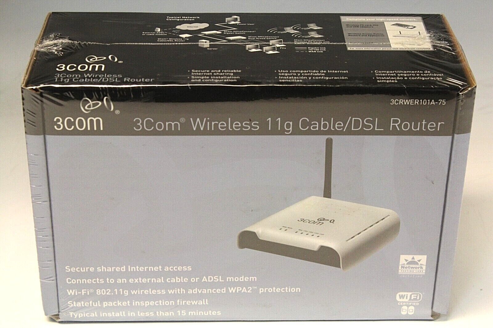 3CRWER101A-75 3COM HP Cable/DSL Wireless-G Router WL-550