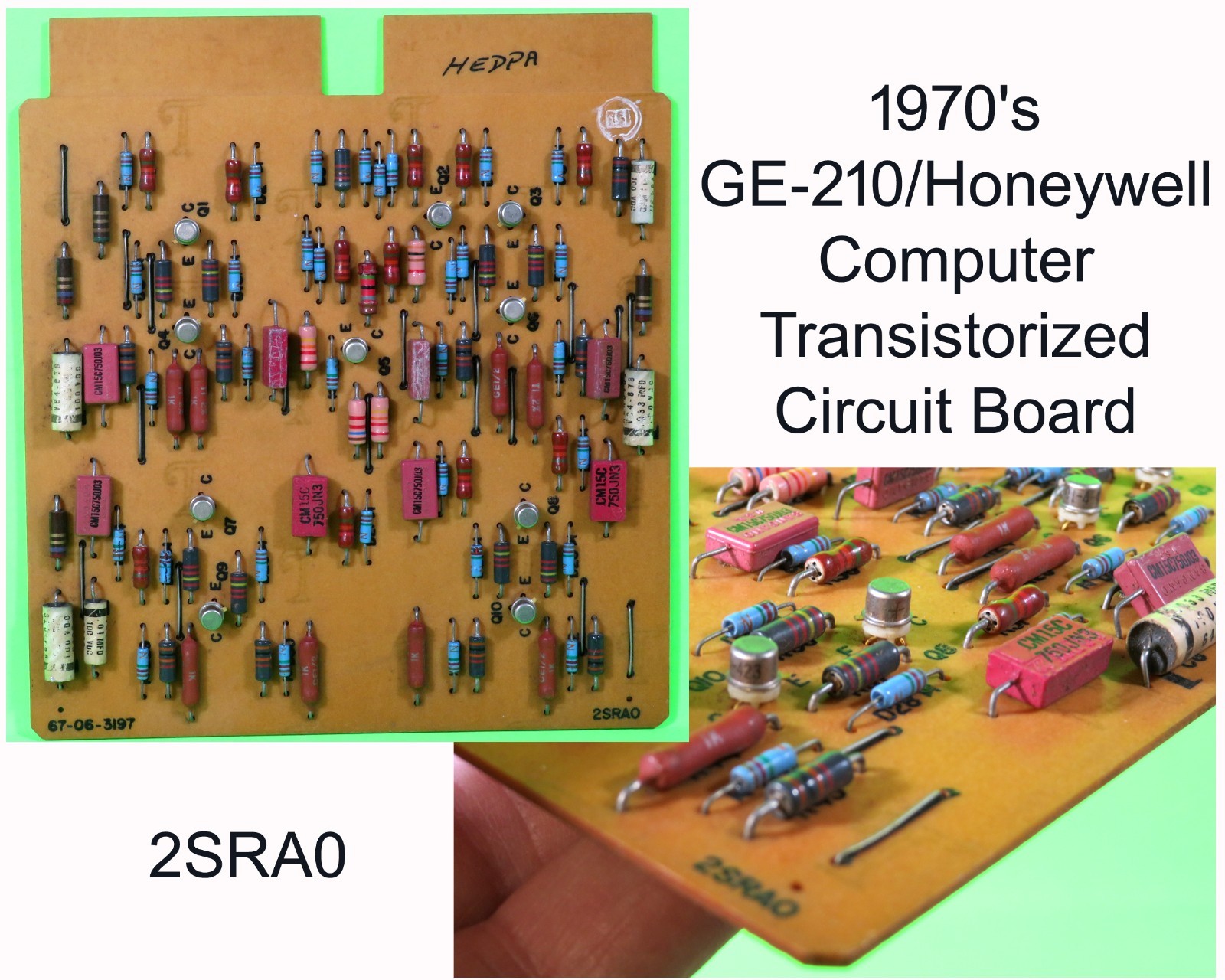 Vintage 1970\'s Transistorized Circuit Board – GE-210/Honeywell Computer (2SRA0)