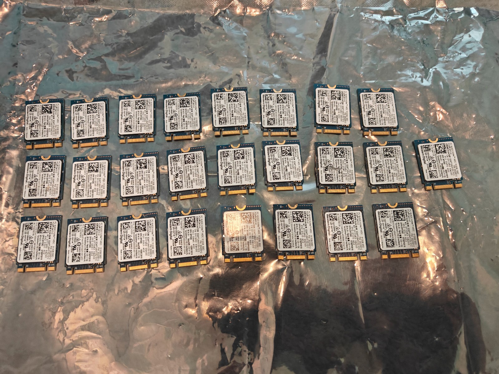 (LOT OF 25) WD SN520 512GB M.2 2230 NVMe SSD Solid State Drives PCIe 3.0x2