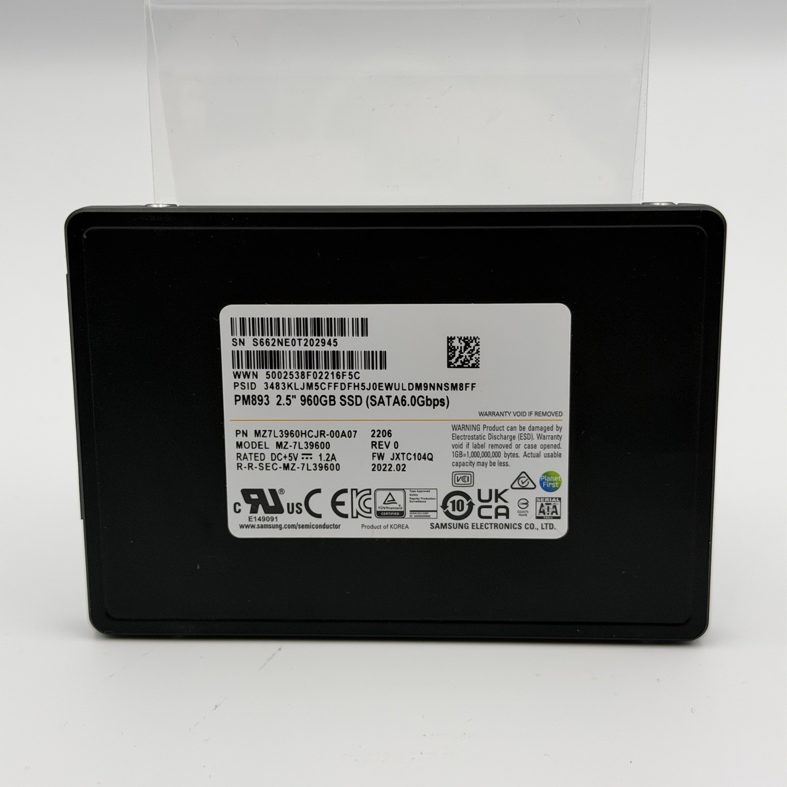 Samsung PM893 960GB SATA III 6Gbps 2.5
