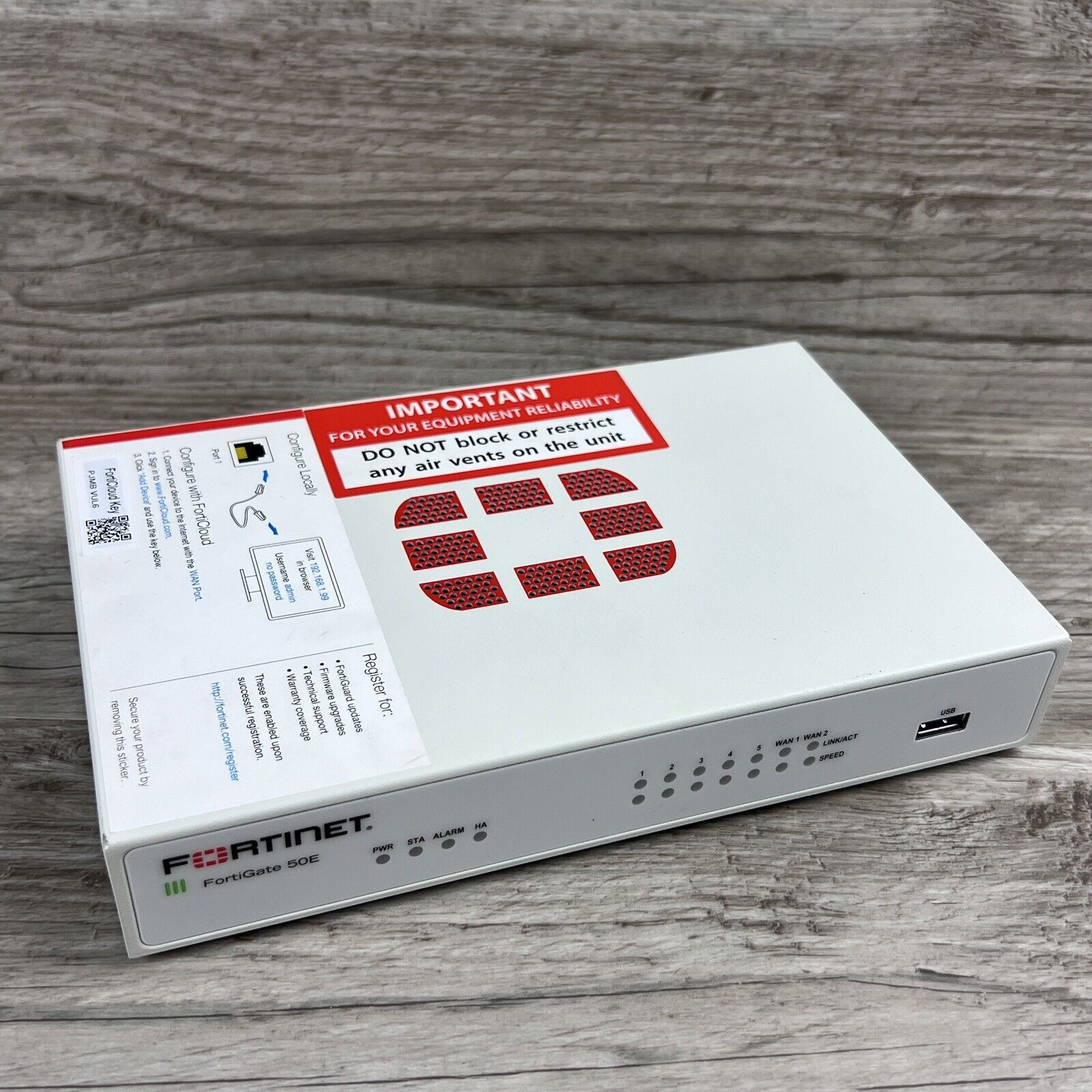 Fortinet Fortigate-50E FG-50E Network Security Firewall Initialized