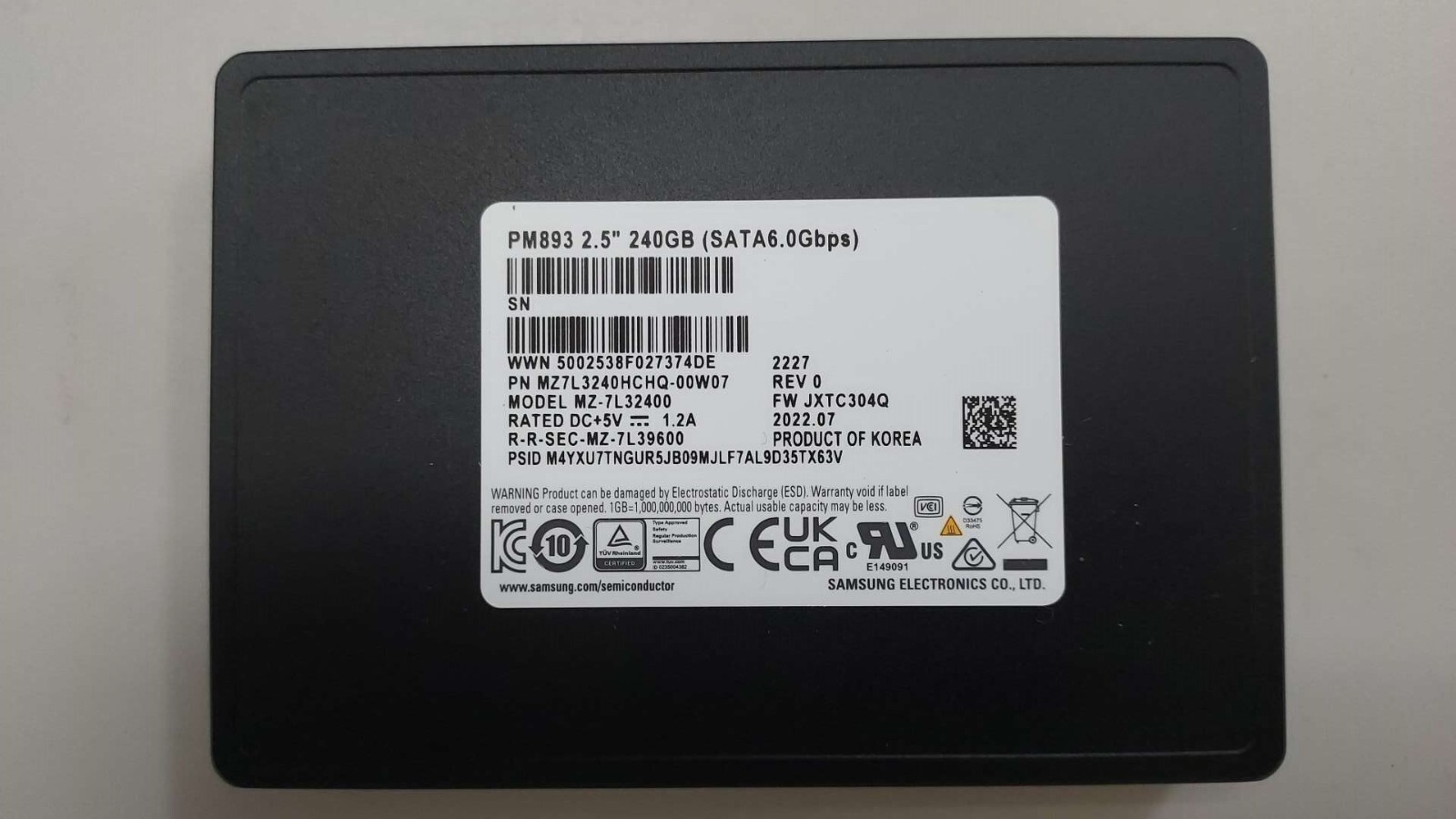 Samsung PM893 2.5
