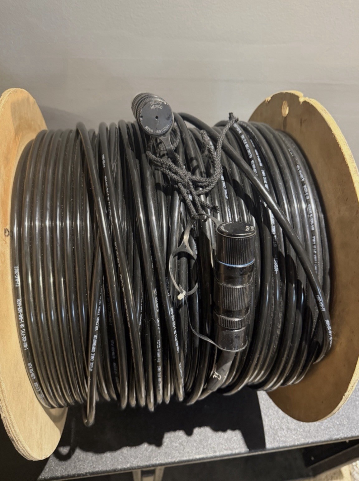Optical Fiber Cable Tac 4 MultiMode Light Military Grade 1000ft Spool B06-085C-W