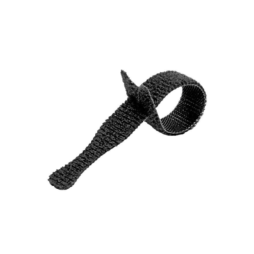 Rip-Tie Y-12-IPL-BK Rip-Tie Lite Cable Tie, 10 Pack, Black, 1/2” Wide x 12” Long