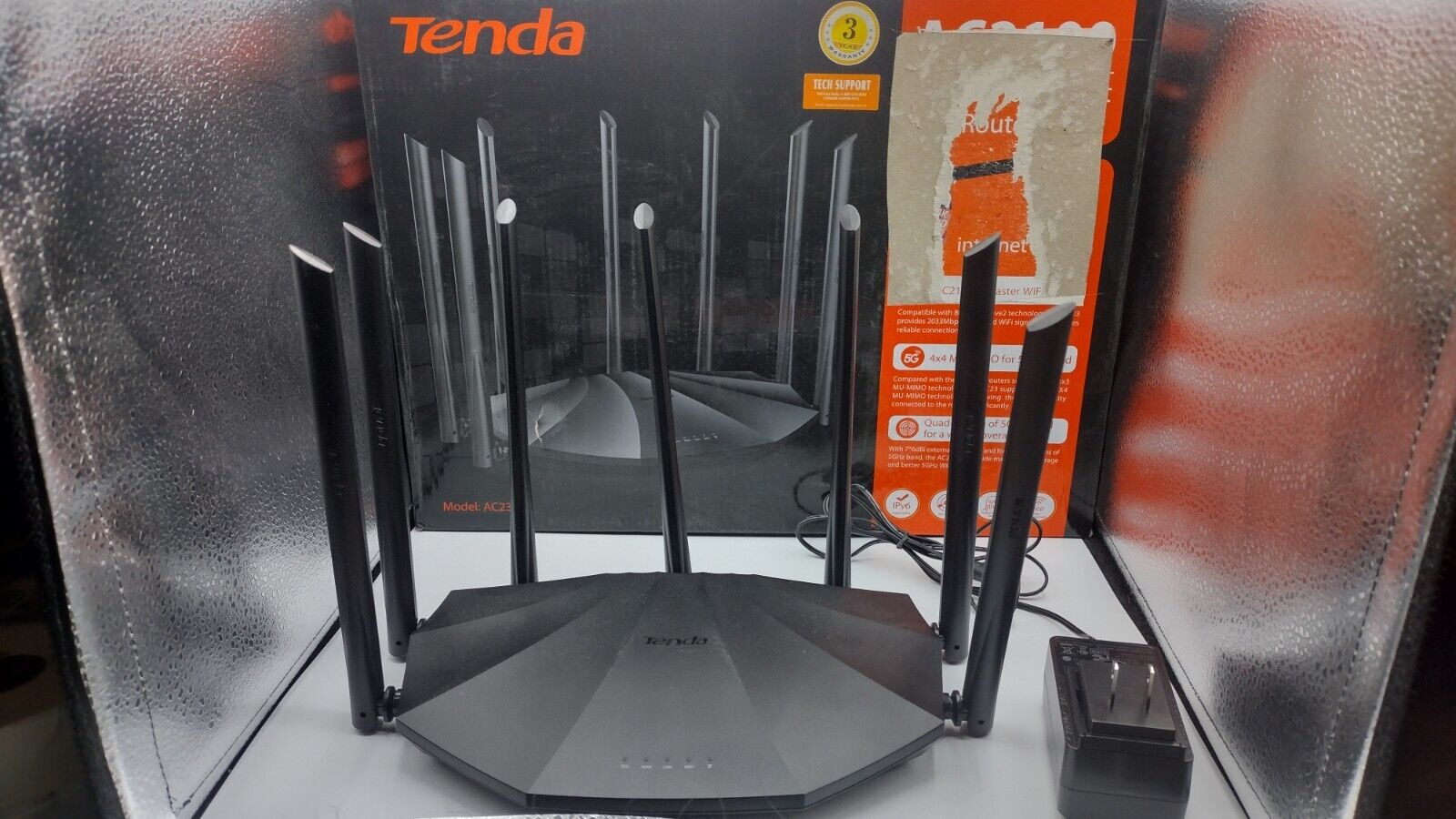 Tenda 246349 Network Ac23 Ac2100 Dual Band Gigabit Wifi Router 5ghz 2.4ghz