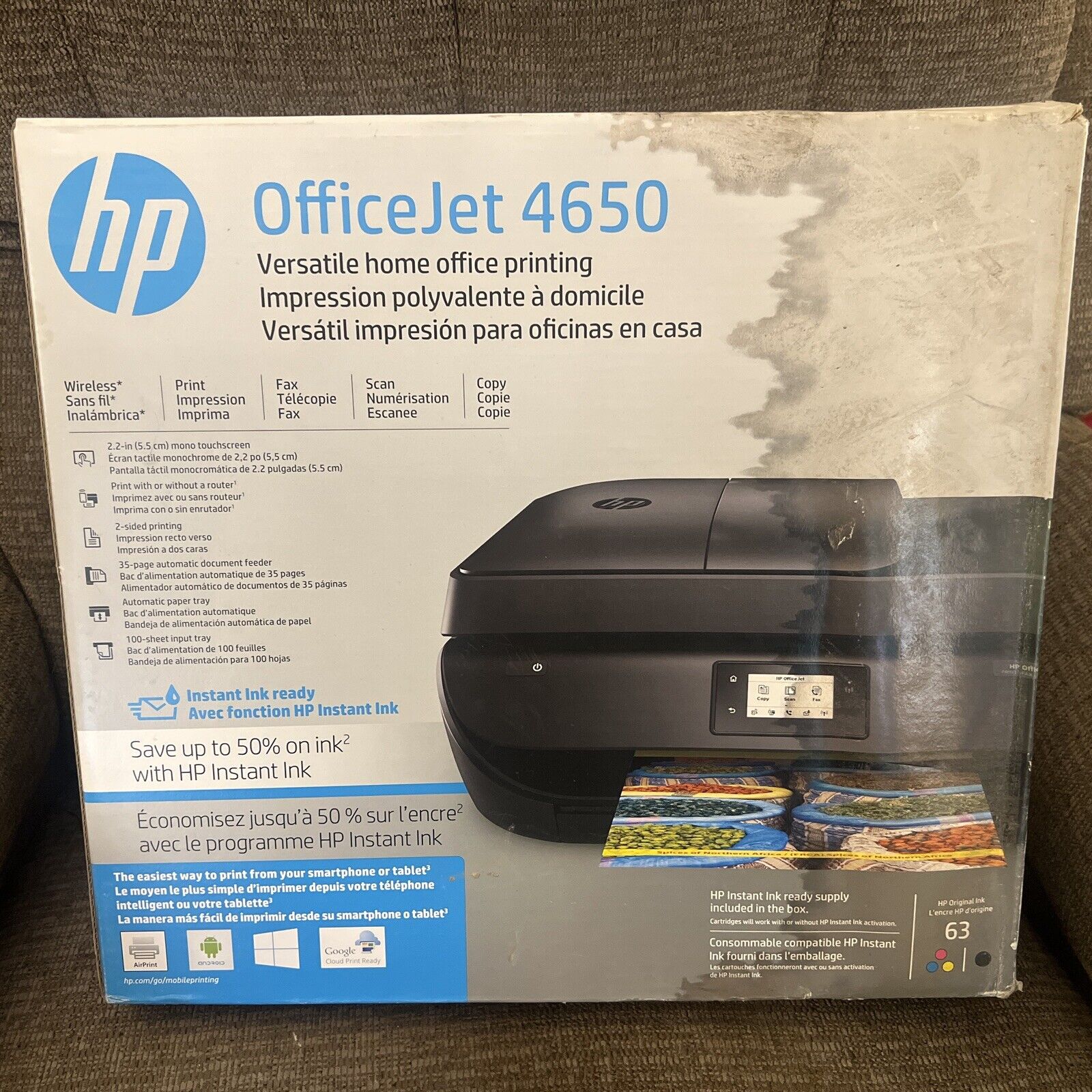 HP Officejet 4650 All-in-One Printer - BLACK - NEW SEALED  **READ DESCRIPTION**