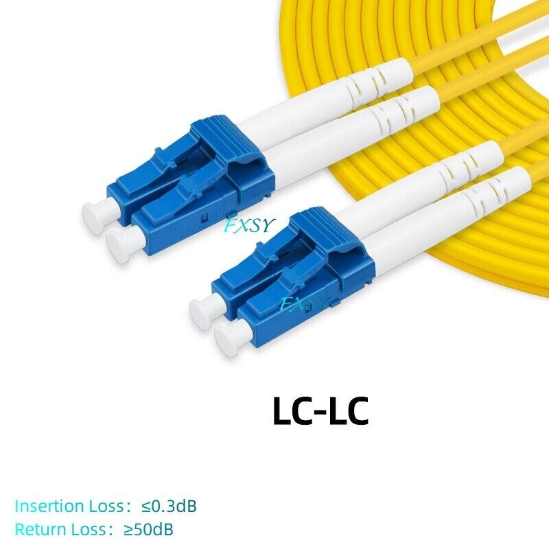 LC to LC SC FC ST UPC Duplex SM OS2 Fiber Optic Patch Cord 20m 25m 30m 50m 100m