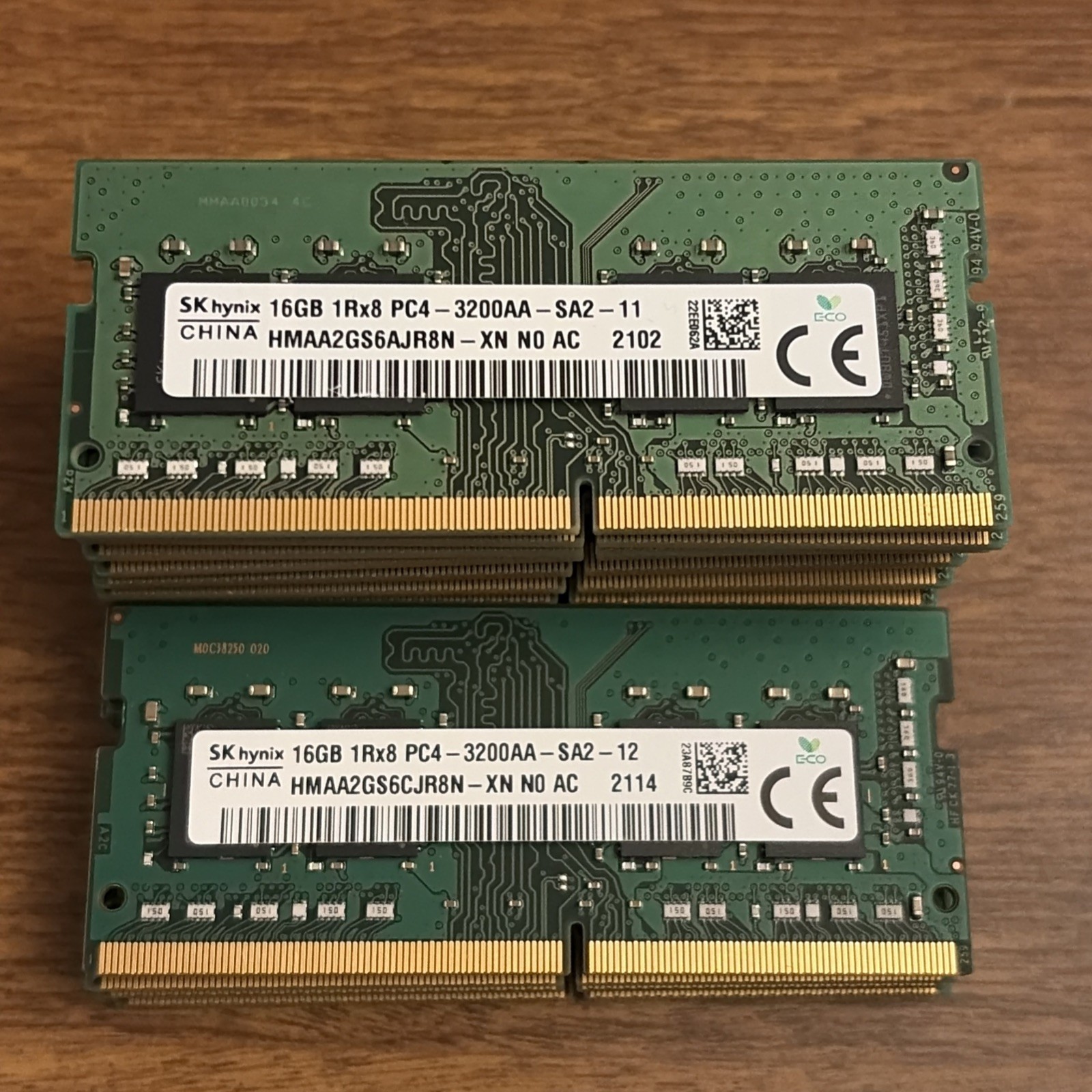 Lot Of (20) 16GB PC4-3200AA/2400SODIM/2133p For Laptops