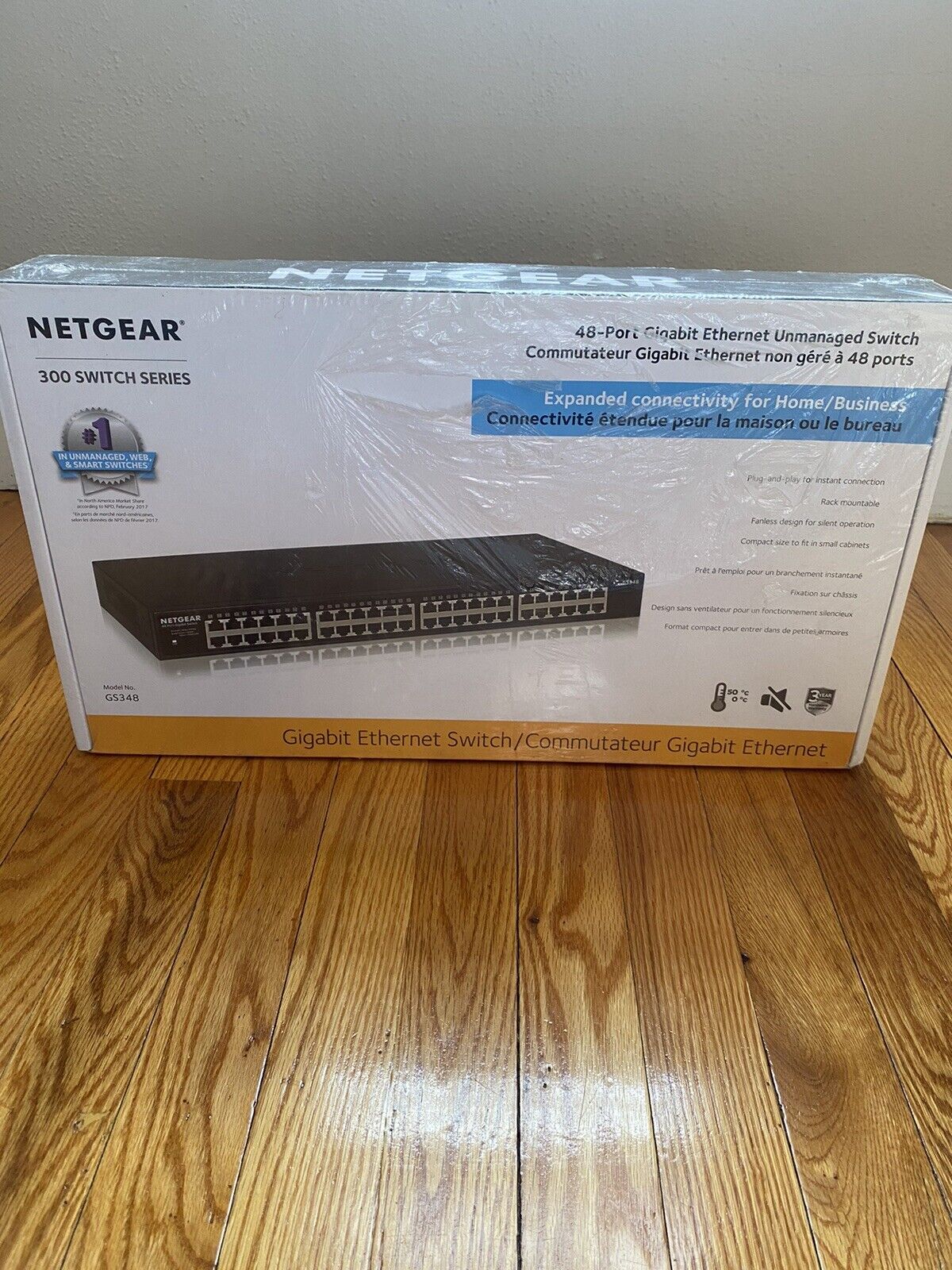 NETGEAR GS348PP 48 Port Rack Mountable Ethernet Switch - GS348PP-100NAS