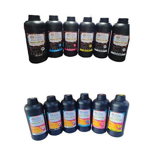 Wholesale Mix A Case Of 8 Total Hard Solid UV Ink & Soft Flexible UV Ink 1000ml