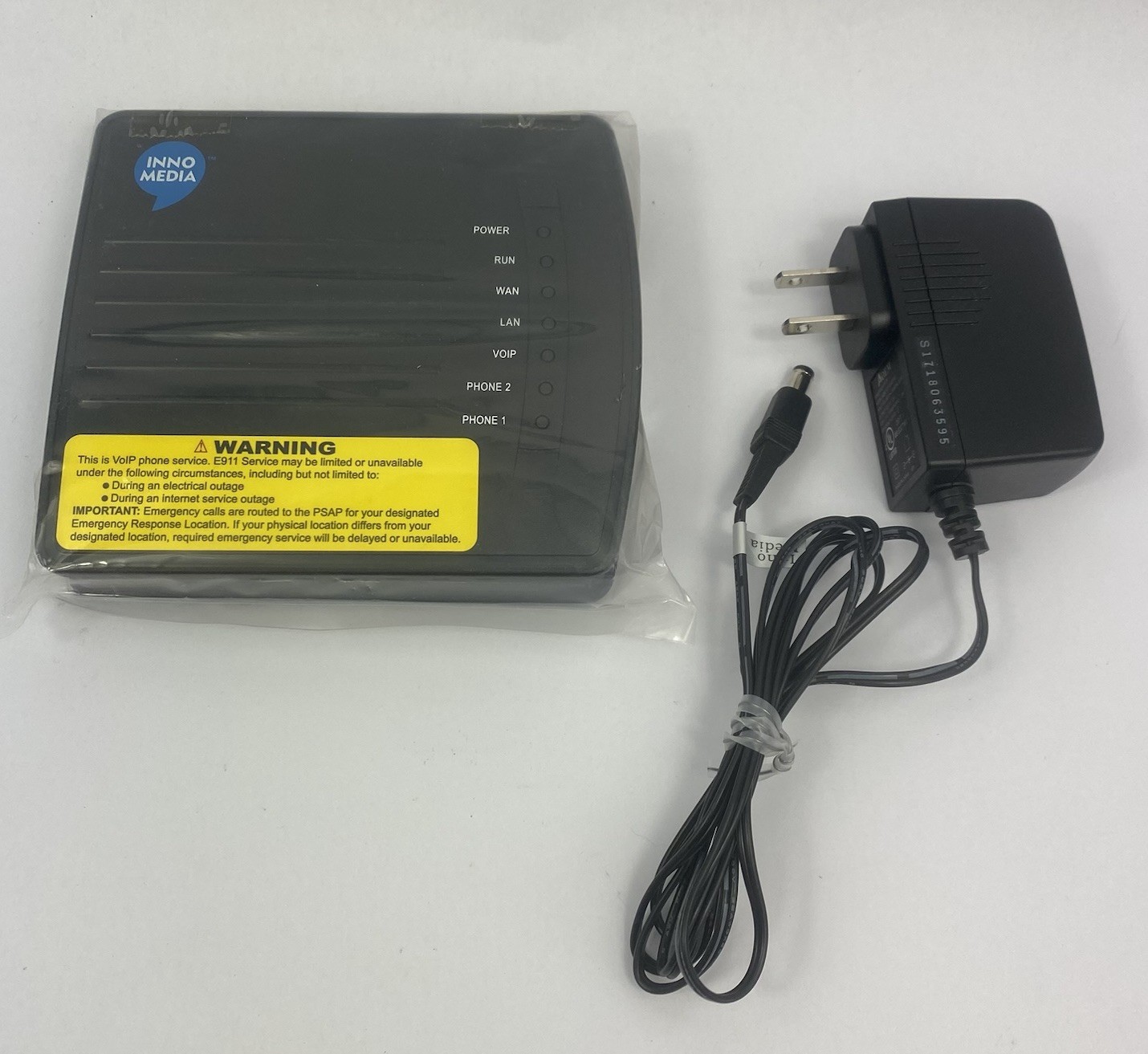 InnoMedia MTA6328-2RE VOIP Device With Power Adapter Nice Clean Wrapped