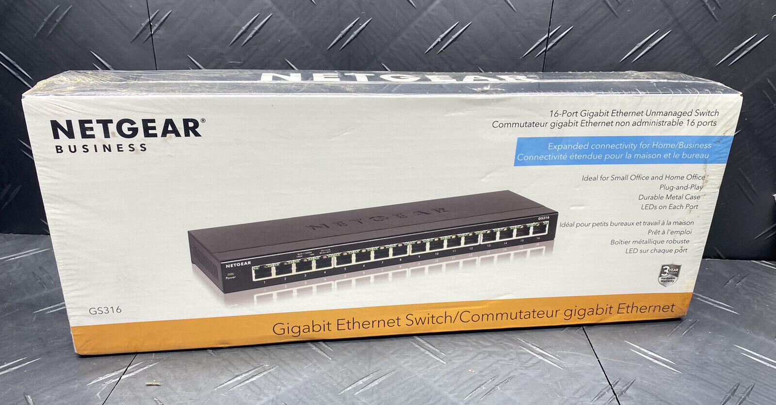 NETGEAR GS316-100NAS 16 Ports Standalone Ethernet Switch New Sealed