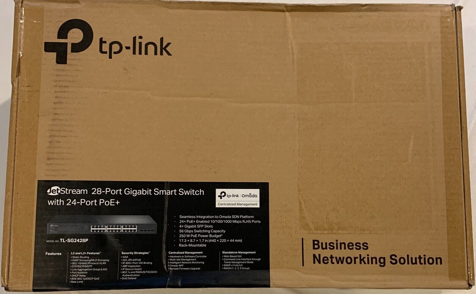 TP Link TL-SG2428P JetStream 28-Port Gigabit Smart Switch With 24-Port PoE+