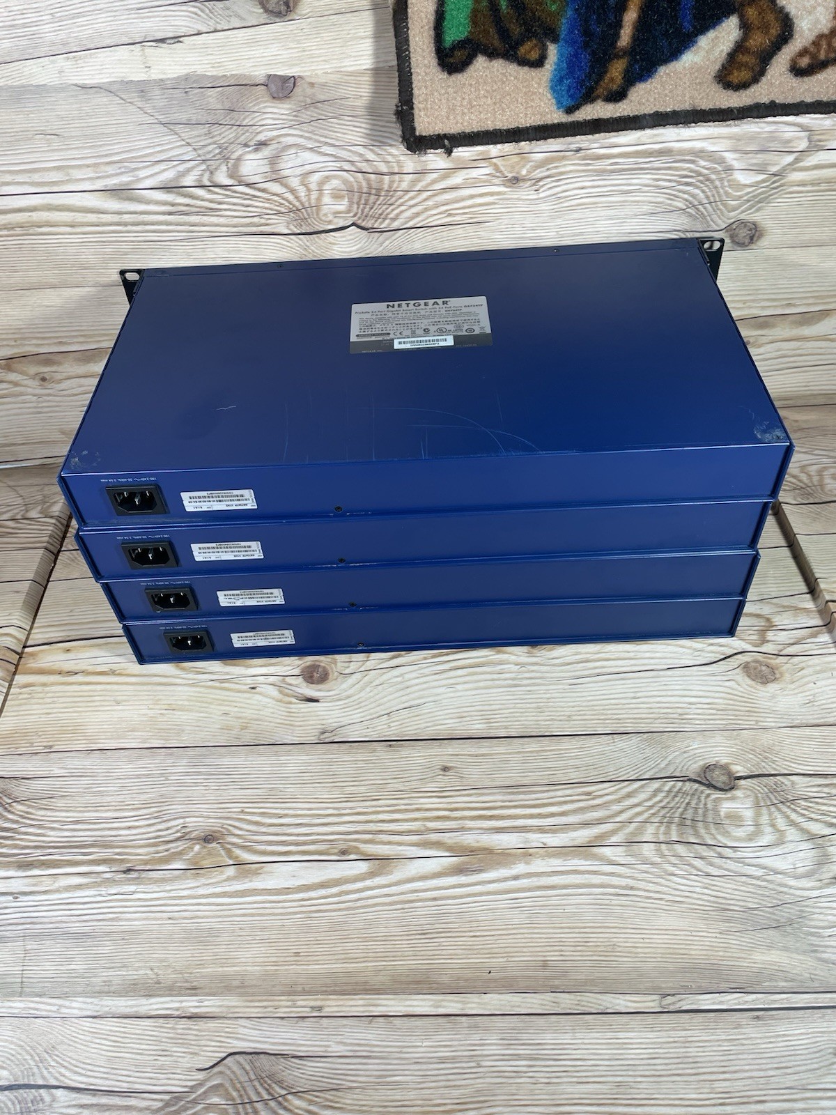 Lot of 4 - USED NETGEAR GS724TP ETHERNET SWITCH PROSAFE 24 PORT (No cords)