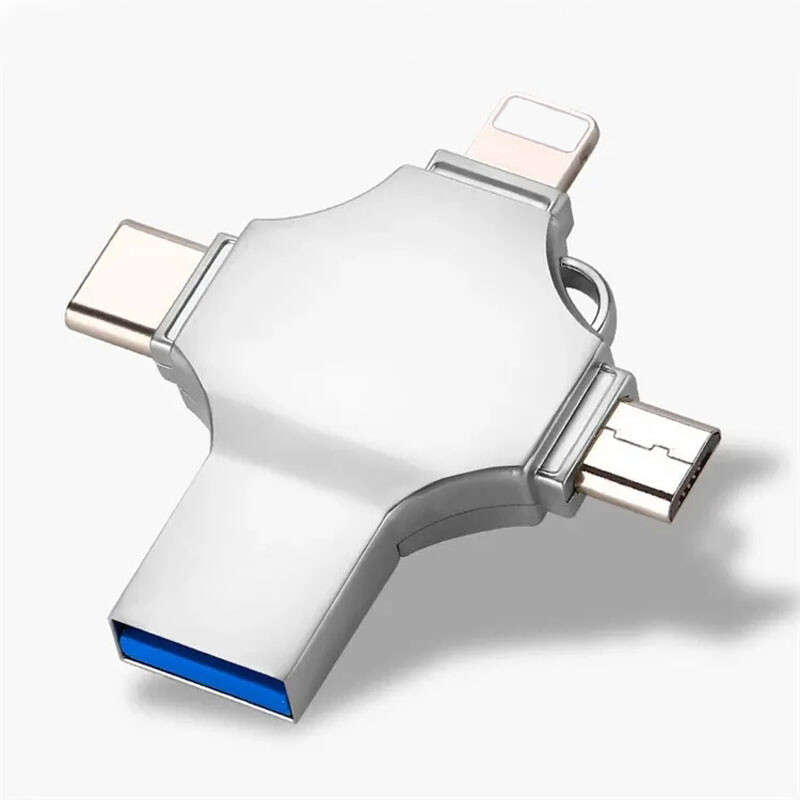 USB OTG 512G/256GB Flash Drive Stick 4 IN 1 Type C for i Phone Android iPad Lot